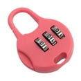 thumbnail image 1 of Candado con combinación de 3 dígitos, candado ligero para equipaje, maleta resistente Rosa profundo, 1 of 9