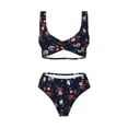 thumbnail image 4 of Daiia Vintage Rose Women's Bikini Set Two Piece Swimsuit High Waisted Bikini Adjustable Straps Bikini Perfect for Beach, Pool, and Summer Vacation-Large, 4 of 9
