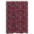 thumbnail image 4 of Sweet Jojo Designs Boho Floral Wildflower Burgundy Red and Orange Girl Fabric Shower Curtain, 4 of 6