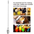 thumbnail image 3 of BORDSTRACT Cocktail Spoon, Stainless Steel Mixing Spoon Spiral Pattern Bar Cocktail Shaker Spoon With Long Handle Beverage Coffee Mixing Stirring Layering Tool, 3 of 8