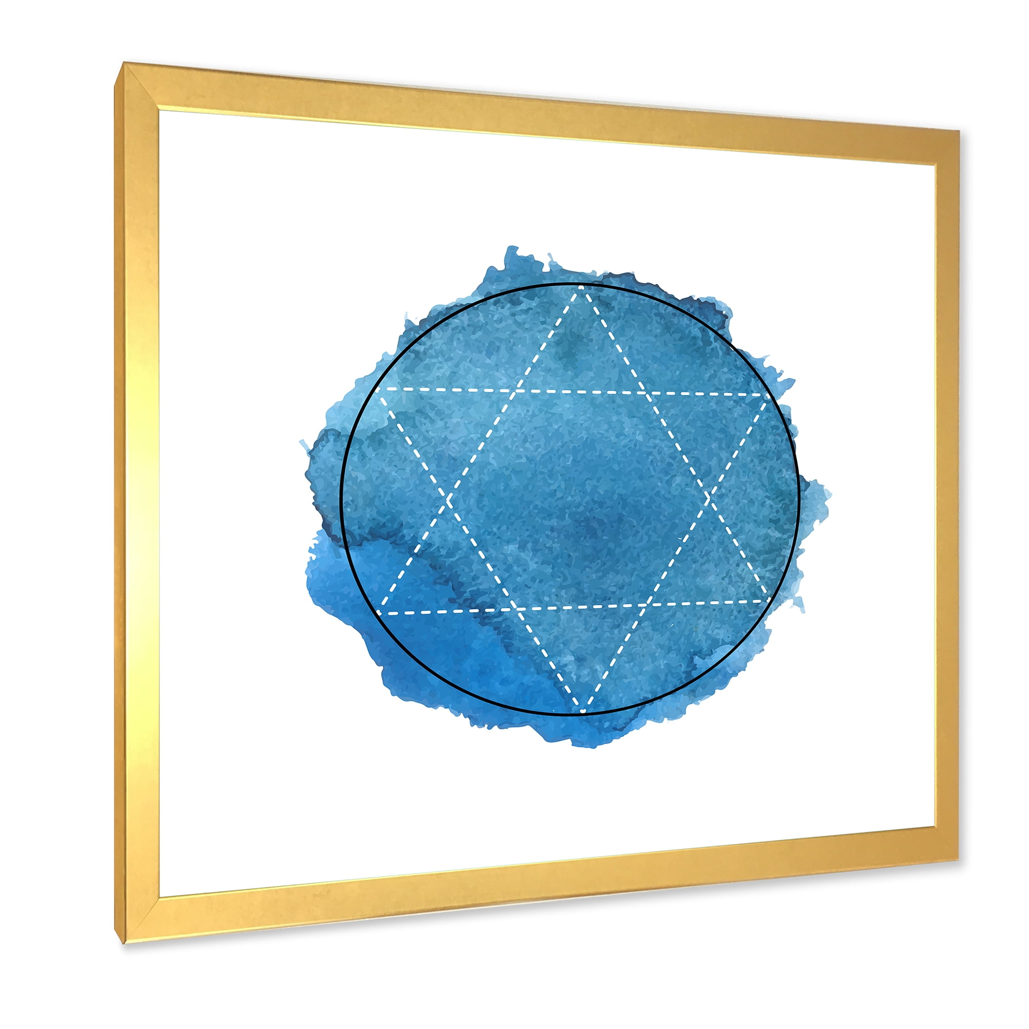Designart 'Sacred Geometry and Symbol of Alchemy III' Bohemian & Eclectic Framed Art Print