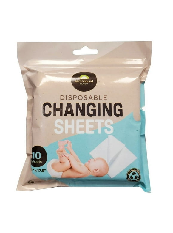 Earthbound Baby - Disposable Changing Sheets - 10 Sheet Travel Pack