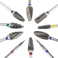 thumbnail image 1 of Fresas de corte, taladro, pulidor, carburo de tungsteno, 10 unidades, 1 of 4