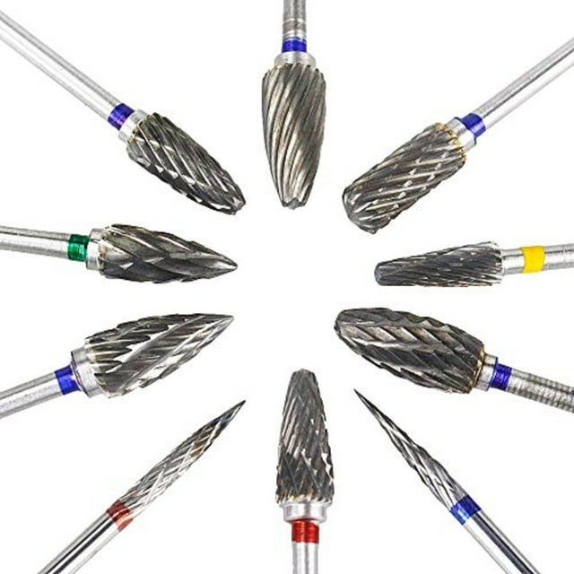 Fresas de corte, taladro, pulidor, carburo de tungsteno, 10 unidades