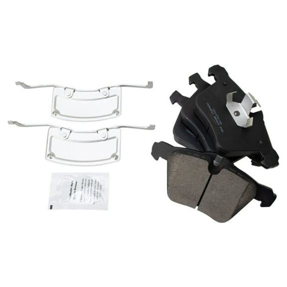 TRQ Front Ceramic Disc Brake Pad Set for Jaguar S-Type XF XJ XJR XK XKR Super V8 BFA18960 Fits select: 2011-2012 JAGUAR XJL, 2011 JAGUAR XF PREMIUM