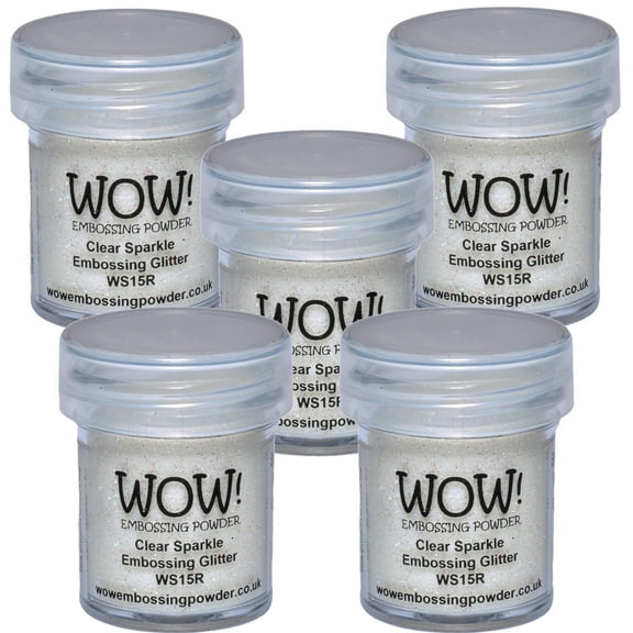 Wow! Embossing Powder 15ml-Clear Sparkle, Multipack Of 5