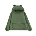 thumbnail image 1 of Sweat à Capuche Frog Mignon pour Femmes, Fermeture Éclair, Tunique Décontractée Ample, Costume Mignon avec Poches, 1 of 7