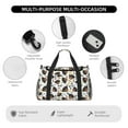 thumbnail image 4 of Balery Rottweiler Bolsa de Gimnasio para Mujeres, Bolsa de Viaje con Bolsillo Húmedo, Bolsa de Fin de Semana para Mujeres, Bolsa de Viaje Resistente al Agua, 4 of 7