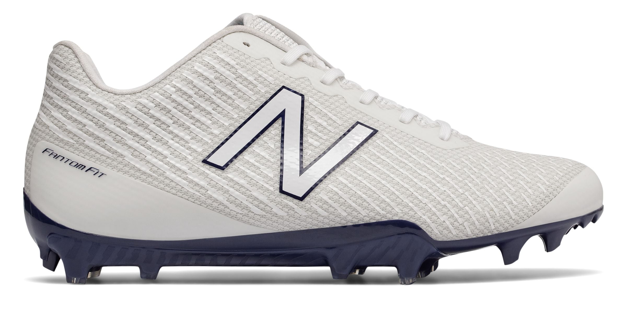 New Balance Men s Low Cut Burn X Lacrosse Cleat Shoes White with Blue Walmart