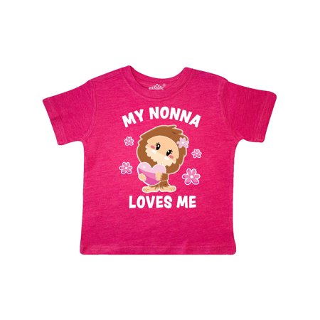 

Inktastic My Nonna Loves Me with Bigfoot Gift Toddler Toddler Girl T-Shirt