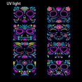 thumbnail image 4 of Pegatina fluorescente del Día de los muertos, tatuajes temporales, tatuajes de piel impermeables para cara, fiesta, música, concierto, Bar, tatuaje de Halloween, 4 of 4