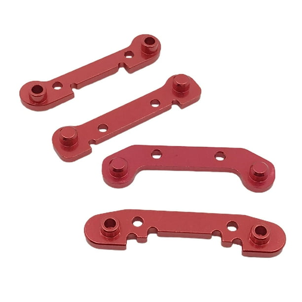 4 piezas de brazo oscilante reforzado de metal para Wltoys 144001 RC (escala 1:14) rojo