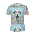 thumbnail image 5 of Wukai A Funny Little Dalmatian Puppy Print Men's Short-Sleeved Mesh T-Shirt,Quick-Dry Short Sleeve Workout T-Shirt-Small, 5 of 8