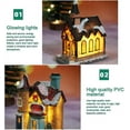 thumbnail image 3 of Escena navideña de casas de pueblo, decoraciones navideñas LED, casa de nieve de resina con, 3 of 4