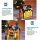 thumbnail image 4 of Escena navideña de casas de pueblo, decoraciones navideñas LED, casa de nieve de resina con, 4 of 5