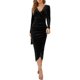 thumbnail image 5 of Vestido De Punto Vestido Sexy De Mujer Vestido Suéter De Manga Larga Abrigo Ajustado Vestido De Fiesta Con Cuello En V Vestido De Noche Ajustado Ropa De Club Vestido De Lápiz Vestidos De Punto, 5 of 5
