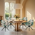 thumbnail image 4 of Xoenoiee Boho Mandala Hummingbird Print Dining Room Chair Cover Velvet Curved Accent Chair Cover Armchair Cover Wingback Chair Protector Office Chair Cover for Kitchen Living Room, 4 of 7