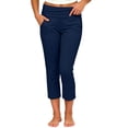 thumbnail image 2 of CUZIBR Yoga Pants For Women With Pocket High Waist Slim Fit Legging Stretch Workout Trendy Pants For Women Casual Gym Everyday Activewear Comfort Club Bottoms,Navy,XXL, 2 of 5
