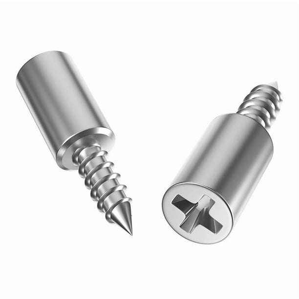 Wmhnj Tornillos de soporte para tablero laminado (juego de 100 piezas) para instalacin en estantes de gabinetes. Herrajes metlicos resistentes para muebles. No requiere perforacin.