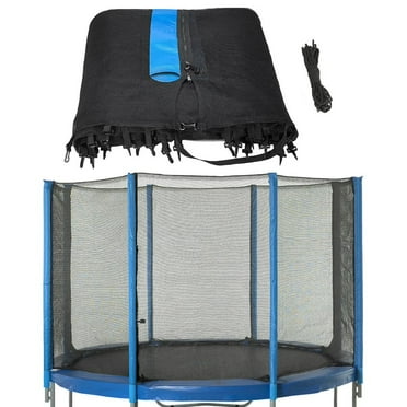 Machrus Upper Bounce Trampoline Net - Trampoline Safety Net Fits 13 ft Round Trampoline using 8 Straight poles- Breathable UV and Weather-Resistant Trampoline Net Replacement