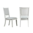 thumbnail image 3 of Dover 60-78-96" Rectangle Expandable Dining Table Set w Armchairs in White Wood, 3 of 7