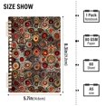 thumbnail image 3 of joogoo A5 Spiral Journal Notebook Bohemian Mandala Paisley Rustic College Ruled Notebooks 8.3" x 5.7" 2 PCs, 3 of 8