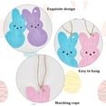 thumbnail image 4 of 3 juegos/30 piezas de adornos de madera de Pascua, conejitos de Pascua colgantes de madera, adornos de madera para árbol, decoraciones de conejos, recortes de conejos de 3,5 x 1,6 pulgadas, colgantes., 4 of 6