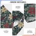 thumbnail image 6 of FORMRS Boys Pajama Pants with Pockets Size 13-14Y Kids Lounge Sleep Bottoms, Christmas Holly Leaves, 6 of 8