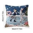 thumbnail image 3 of chaungfeng Christmas Decorations, Print Christmas Pillow Covers 18" x 18", with 8 Cute Patterns, Throw Pillow Covers for Home Christmas Decor, Soft Linen Material, 3 of 6