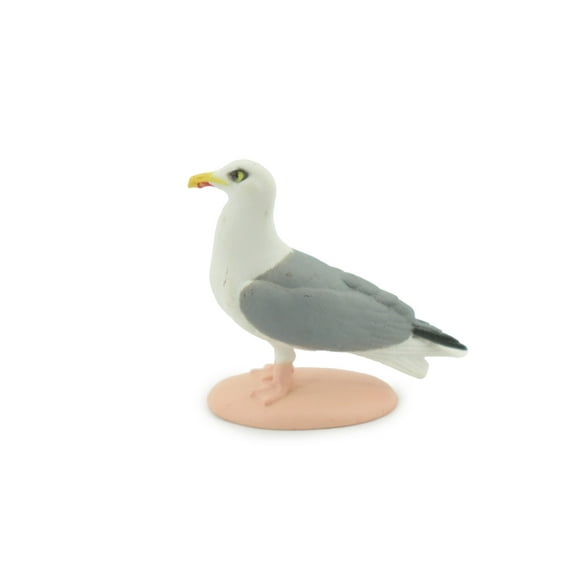 Seagull, Sea Gull, Hand Painted, Educational, Rubber Bird, Realistic Figure, Lifelike Model, Figurine, Replica, Gift, 2" SF12 B31