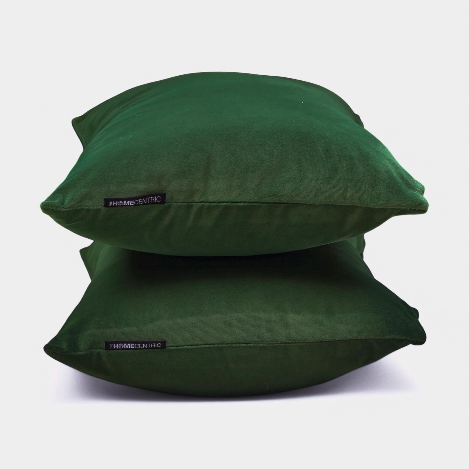 Dark Green Decorative Lumbar Pillow Cover 12"x16" | Pack of 2 Modern Velvet Oblong Cushion Cover Solid | Plain Solid Pillowcases for Bed, Couch & Sofa, Modern Home Décor - Dark Green Velvet Dream