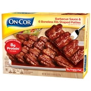 On-Cor BBQ Sauce & Boneless Rib Shaped Patties , Regular 26 Ounce Package Meal, (Frozen)