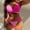 Pink, variant on Munlar Tummy Control Swimsuits for Women 2 Piece Bikinis Pink Vacation Solid Spaghetti Straps High Cut Swimwear