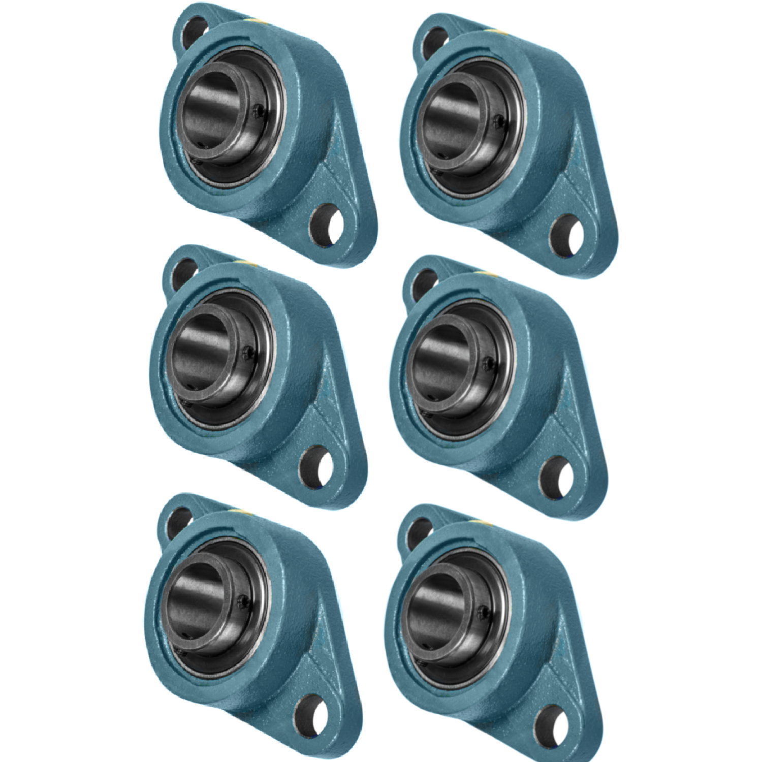 6 Pcs UCFL 207-20 Self-align 2 Bolt Flange Pillow Block Bearing 1 1/4 ...