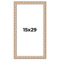 15x29 Frame White Real Wood Picture Frame Width 1.5 inches | Interior Frame Depth 0.5 inches |
