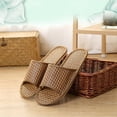 thumbnail image 3 of unbranded 1Par Zapatillas De Rattan Tejidas Color Marrón Antideslizantes Para Uso En Casa, 3 of 5