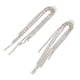 thumbnail image 1 of Pendientes Con Flecos De Diamantes De Imitación, Pendientes Colgantes De aleación, Exquisitos, Elegantes, Brillantes, 2 Piezas Para Fiestas Navideñas Para Mujeres, 1 of 7