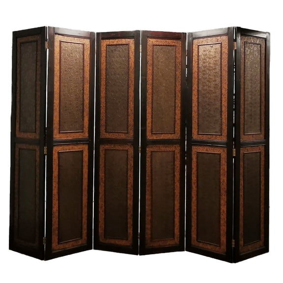 Vintage Oriental Style 6 Panels Screen Room Divider FUR1004
