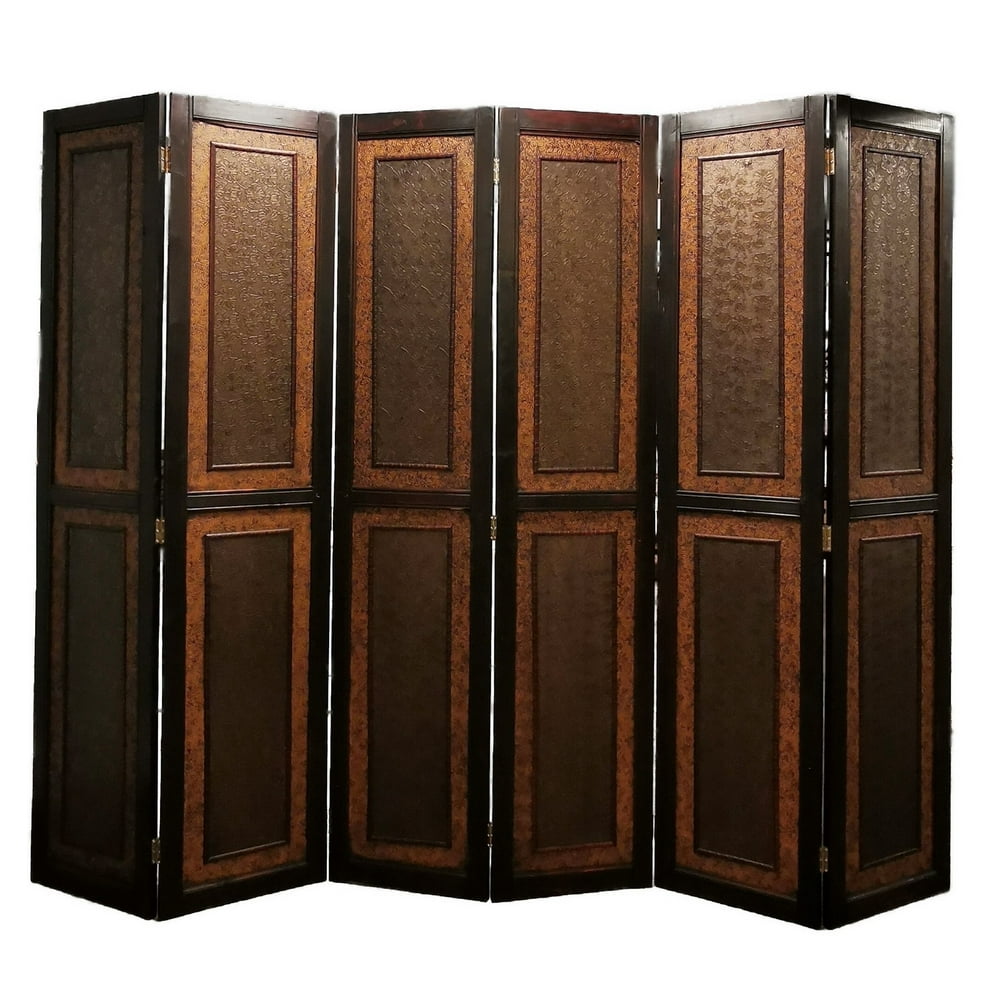 Vintage Oriental Style 6 Panels Screen Room Divider FUR1004 Walmart