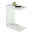 thumbnail image 3 of Convenience Concepts Table d'Appoint SoHo C, Fini Bois Faux Marbre Blanc, 3 of 3