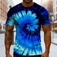 thumbnail image 5 of JAJAHO Men's Short Sleeve T Shirt Tie Dye Crew Neck Comfortable Breathable Graphic Tee Casual Daily Wear Summer Outfits Trendy Tops, 5 of 8