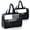 Black, variant on LELE LIFE Large Clear Toiletry Bags for Traveling, 2Pcs Waterproof Clear Travel Bags for Toiletries Women Men, Travel Toiletry Bag Set, Transparent Makeup Cosmetic Bag, Pink+Aqua