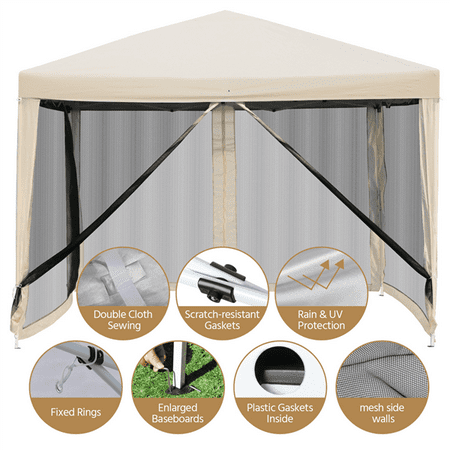 Topeakmart 10 X Ft Pop Up Canopy Tent Privacy Shade Mesh Pop Up Canopy Tent Privacy Shade