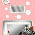 thumbnail image 2 of Labymos Car Vanity Mirror With LED Light Co-Pilot Sun Visor Makeup Light Mirror Tri-Color Light, 2 of 8