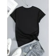 thumbnail image 3 of Geometric Pattern Crew Neck Short Sleeve Casual T-Shirt - Positioning Printing, Perfect for Running Camisetas para mujer, lindas camisetas con estampado gráfico, de manga corta, estilo casual, para ve, 3 of 8