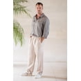 thumbnail image 3 of NOVICA Men's linen-blend pants, 'Center Stage in Beige', 3 of 9