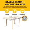 thumbnail image 4 of Easter Bunny Table Cloths for 5 Foot Rectangle Tables, Colorful Eggs Cute Rabbit Grey Country Wooden Patio Waterproof Elastic Fitted Tablecloths, Washable Rectangular Table Cover for Camping, 4 of 8
