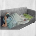 thumbnail image 6 of Grass Soft Flannel Fleece Blanket, Summer Season with Mill and Hot Air Balloon Nursery Style Cartoon Design Illustration, Cozy Plush for Indoor and Outdoor Use, 50" x 60", Multicolor, by Ambesonne, 6 of 6