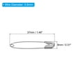 thumbnail image 2 of Uxcell Safety Pins 1.46 Inch Nickle Plated Small Sewing Pins Silver Tone 200Pcs, 2 of 5