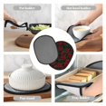 thumbnail image 7 of Pofeuu Rose Print Silicone Pot Mat Mitten With Hanging Loop Heat Resistant Oven Mitts Non-Slip Bbq Baking Smoking Potholders, 7 of 7